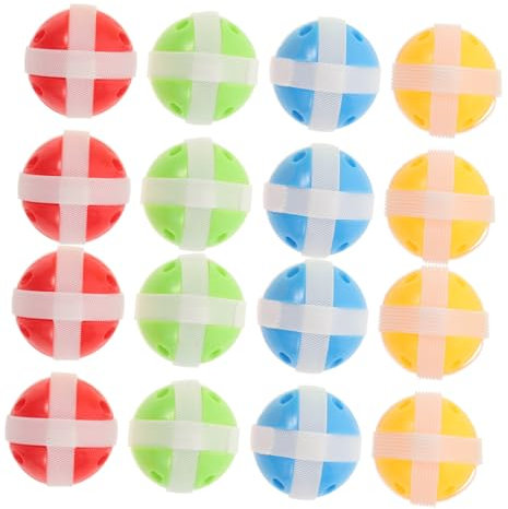 PartyKindom 16PCS Sticky Balls Toy Set for Boys and Girls Hook and Loop Throw Game Nylon Fabric and Foam Balls for Indoor Party Games Montessori Activity for Family Fun