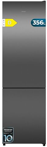Cecotec Frigorífico Combi 356L Bolero CoolMarket Combi 356i Dark D. 200cm de Alto, 59,5 cm de Ancho, Clase E, Tecnología Multi Airflow, FreshnessFlex y HumidityFlex HUB