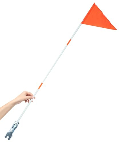 minkissy Fahnenmast für Fahrrad mit Befestigungsstange, Glasfaser, 1 Satz
