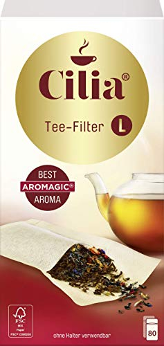Cilia Teefilter Größe L 80 ST, Naturbraun