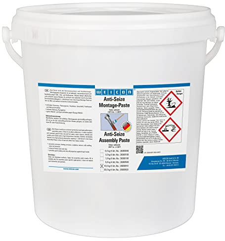 WEICON Anti-Seize Montagepaste 10 kg hitzebeständiger Schutz gegen Korrosion, Festfressen und Verschleiß