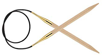 KnitPro K35349 Rundstricknadel, Birkenholz, Braun, 15 mm