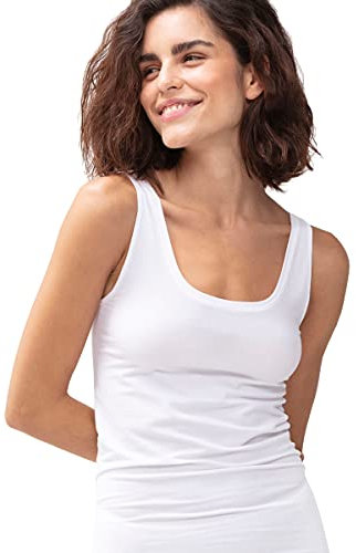 Mey Tagwäsche Serie Superfine Organic Damen Tops breiter Träger Weiss L(42)