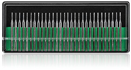 30 punte diamantate per trapano, 1 mm, per gioielli, vetro di mare, conchiglie, gemme