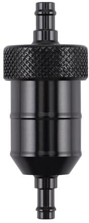 GOOFIT Aluminum Fuel Gas Filter Replacement For 5-6 mm Oil Tube Mini Pocket Bike Motorcycle ATV Black