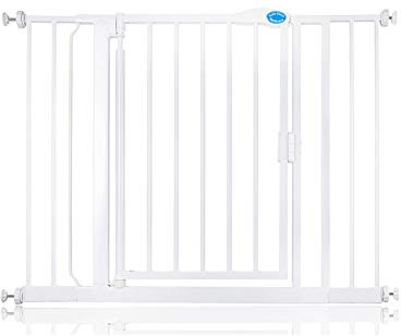 Bettacare Auto Close Stair Gate, 103.8cm - 110.8cm, White, Pressure Fit Safety Gate, Baby Gate, Safety Barrier for Doors Hallways and Spaces, Easy Installation