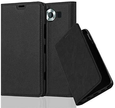 cadorabo Coque pour Nokia Lumia 950 en Noir Nuit - Housse Protection avec Fermoire Magnétique, Stand Horizontal et Fente Carte - Portefeuille Etui Poche Folio Case Cover