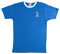 Oldham 1970s Retro Football T Shirt Embroidered Logo Royal/White