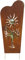 Jürgen Bocker Garten-Ambiente Gartenstecker Baum rechteckig aus Roststahl mit 1 Kugel aus Edelstahl Abmessung 130x30x5 cm, braun, 130 cm