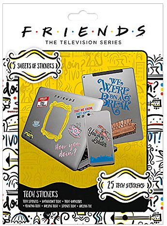 Pack of 25 Genuine Friends TV How You Doin' Tech Stickers Gadget Decals