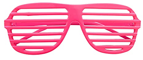 Widmann 01355 - Atzenbrille, Neon-pink, Bad Taste, Karneval, Mottoparty