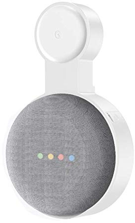 Baaletc Soporte de Pared Outlet para Google Home Mini/Nest Mini (2nd Gen) Asistente de Altavoz, Altavoz Inteligente, Manejo de Cable Incorporado