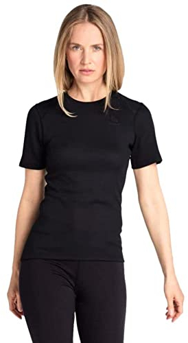 Odlo Damen Active Warm Eco_159111 Funktionsunterwäsche Kurzarm Shirt, Schwarz, L EU
