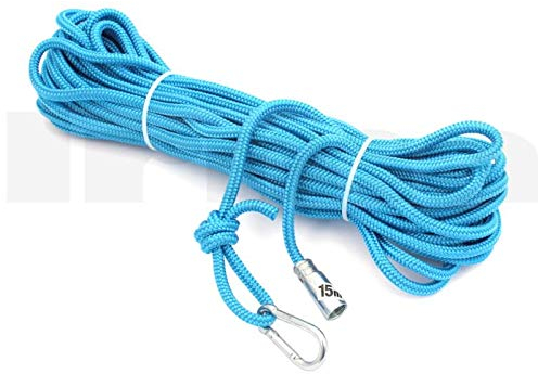 BSD Schornstein Reinigung Zugseil, Zugseil für Kaminbesen Schornsteinbesen - 6mm / 15m - M12 Gewinde