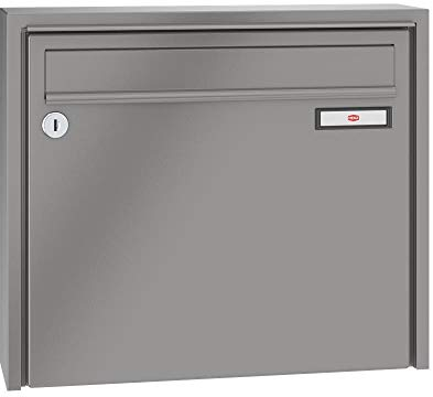 RENZ/Quadra/Aufputz-Briefkastenanlage Wand-Briefkasten/RAL-Farbe 9007 Volumen 12 L/Dein-Briefkasten.de