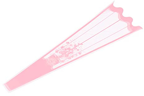 Buste trasparenti per bouquet di fiori, in plastica, per feste, matrimoni, San Valentino, 100 conti, rosa