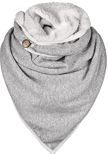 Heekpek Dreieckschal Damen Winter - Großer Warmer Dicker Schal Mit Knopf - Lässiger Herbst Winterschal Mit Katzendruck