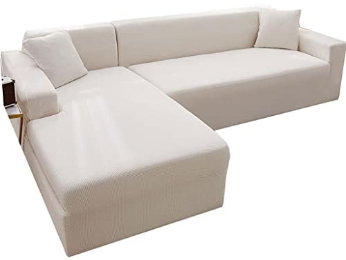 Sofabezug Couchbezug L U Form L-Förmige Sofabezüge Grau Beige Braun Sofahusse Stretch Eckcouch Rechts Links L-vormig Bank Sofa Hussen 1 2 3 4 Sitzer 3er 2er Couch Bezug Überzug Ecksofa Cover