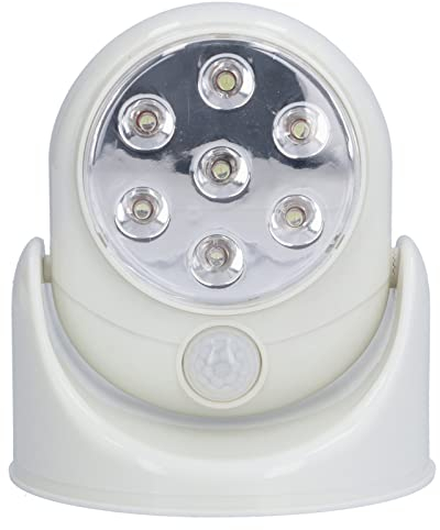 Yuecoom Rotierendes LED-Nachtlicht, Intelligentes Bewegungssensor-Nachtlicht 360-Grad-Rotation Infrarot-Induktions-LED-Wandleuchte Weiß für Dekoration von Kinderzimmern