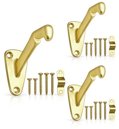 Handlaufhalterung, strapazierfähig, Champagner-Messing, V-Stil, 3 Stück HOWTOOL