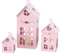 BOLTZE 3tlg. Set Laterne Kufstein rosa aus Metall I H 40cm, 26cm & 15cm I Deko-Windlicht, Kerzenhalter I Teelicht-Haus I Weihnachts-Dekoration zum Hinstellen I Wohnzimmer, Esstisch I Advent Christmas