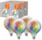 LEDVANCE SMART+ WIFI LED, transparent, 4,8 W, 470 lm, Kugelform, 125 mm Durchmesser, E27-Sockel, mehrfarbiges und weißes Licht, einstellbar, App- oder Sprachsteuerung, 4er-Pack