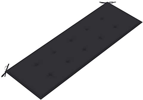 WIFESE Gartenbank-Auflage Anthrazit 150x50x3 cm Sitzkissen Bank Bankauflage Sitzkissen Outdoor Sitzpolster Bank Sitzauflagen Gartenmöbel Universellen Design Geeignet für Gartenbänke im Freien