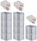 PROREGAL SuperSparSet 10x Eurobox NextGen Grip mit Scharnierdeckel und roten Schiebeschnappverschlüssen, HxBxT 32x30x40cm, 30 L, Grau, Griffe geschlossen, Eurobehälter, Transportbox