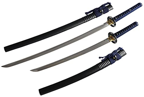 Tsurumaru Daisho Katana Wakizashi mit Sendan Saya und Ishime Lackierung