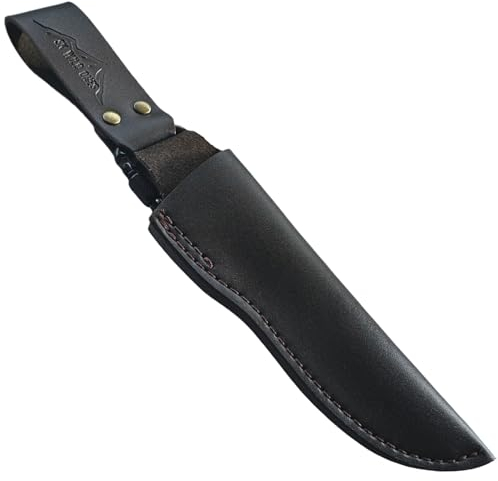 SK Wild Ones® Funda universal de piel para cuchillos, funda de piel, sin cuchillo, con fijación Kydex, funda para cinturón, clip para cinturón Tek Lok