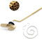 iFealClear Polished Gold Universal Toilet Tank Flush Lever Handle, Brass Side/Angle Mount Toilet Handle Compatible with Kohler K-GP30324-CP, Stainless Steel Flapper Chain