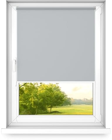 time4blinds Cortinas Opacas Cortinas no invasivas para Ventanas Cortinas Adhesivas Cortinas fácil Ajuste Cortinas enrollables de Tejido Opaco con Aislamiento térmico Ancho 40-140cm, Alto 100-250cm