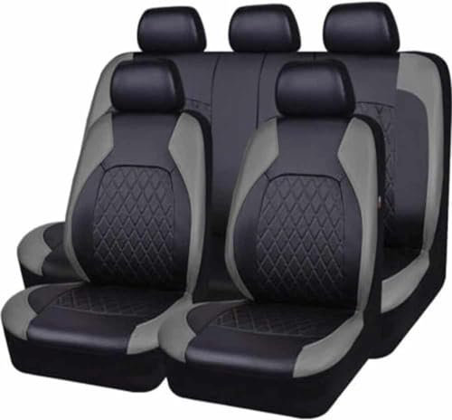 FROON Sitzbezüge Auto Autositzbezüge Universal Set für Volkswagen VW Tiguan 2 Gen/Tiguan Allspace 2016 2017 2018 2019 2020 2021 2022 2023 Auto Zubehör,schwarz grau