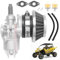 LYPPUL Vergaser Mit Luftfilter, Benzinfilter Schlauch Satz, Tuning Vergaser mit Luftfilter Ersatz für 2 Takt 47cc 49cc Mini Pocket Bike ATV Quad Dirtbike Motorrad