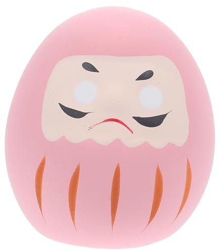 Amosfun Japanische Maneki-Neko Puppe Keramik 1.6 Zoll Tischdekoration Rosa Japanische Deko Für Zuhause Büro Und Auto Glücksbringer Geschenk