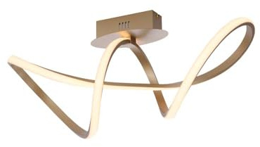 Just Light. Ceiling Light Living Room Lamp Dimmable Design Lamp Brass LED L 62 cm