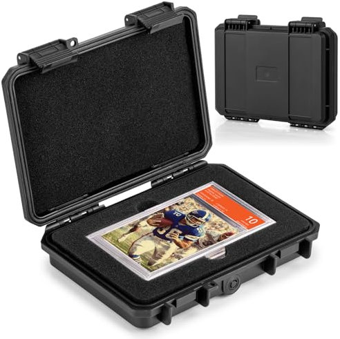 MIXPOET Graded Card Storage Box, Top Loaders Storage Case, Sports Trading Card Box, Cards Slab Case PSA MTG CSG BGS SGC Magnetic Card Holder, Waterproof Carrying Case