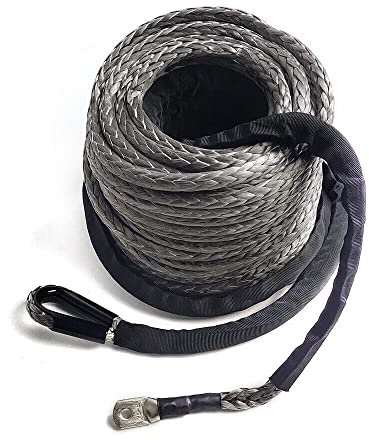 Wulimasun Treuil,Corde de Treuil de 10mm * 30m Corde de Treuil en Plastique Corde de Treuil Corde Synthétique Corde de Treuil CâBle D'Extension de Treuil,Aux Vtt, aux Utv, aux Suv, aux Camions