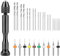 Kayfg Juego de Taladro Manual, Taladro Manual con Tornillo de Banco con 10 Brocas Pequeñas para PCB y 25 Brocas Micro-Tipo Twist, para Polímero de Resina
