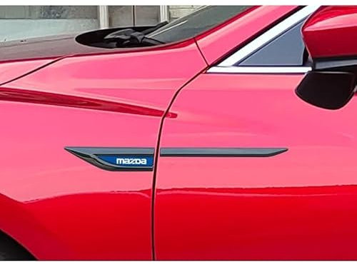 QVBGFF Auto Emblem Aufkleber,für Mazda 2 CX-3 Mazda 3 CX-5 MX-5,Selbstklebend Logo Emblem Badge,Auto Vorne Hinten Styling Tuning Sticker Zubehör,Blue