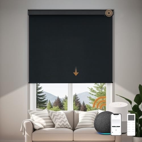 Tende a rullo motorizzate oscuranti intelligenti per finestre interne Tapparelle elettriche telecomandate impermeabili Dimensioni personalizzate Tende automatiche per finestre