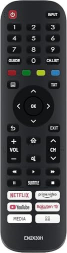 Re-Flix Télécommande EN2X30H compatible avec Hisense TVA5K