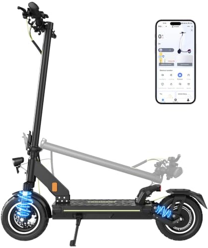 Escooter mit Straßenzulassung(ABE), 30-100km Reichweite, 500W Motor | App Bluetooth, BMS-Batterie, IPX5 wasserdicht, Straßenzulassung (ABE), Doppelbremssystem
