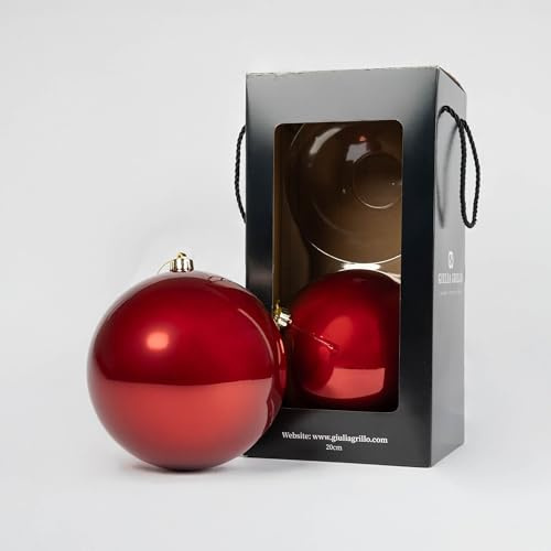Sfera Natalizia Perlata rosso (2, ⌀20cm)
