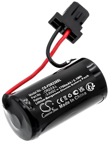 TECHTEK Batterie 1700mAh Compatible avec [FDK] CR2/3 8.L, pour [Fuji] CR2/3 8.L