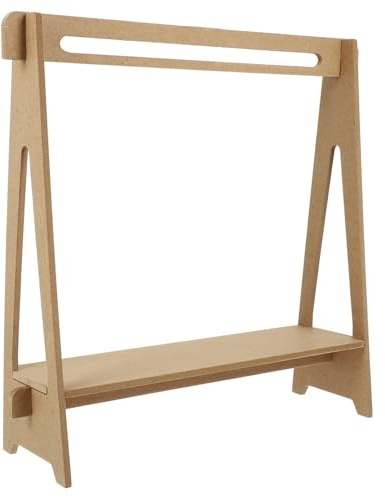 HONITANO Kleiner Puppenkleiderständer Platzsparend Dekorativ für Puppenkleidung für Puppenhaus und Minihaus
