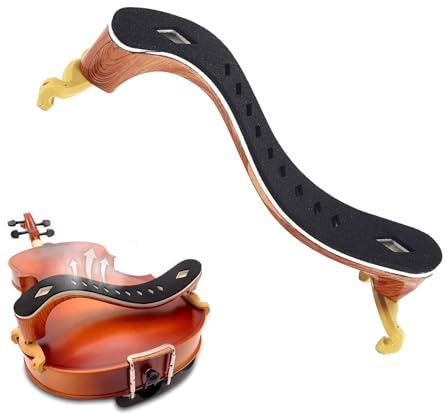 Schulterstütze – Stützpolster für Violine 4/4, weiches Schaumstoffkissen | ergonomisches Design, stabile verstellbare Klemme, Violinen-Teile-Set | Ideal für Studenten, Anfänger, Fortgeschrittene,
