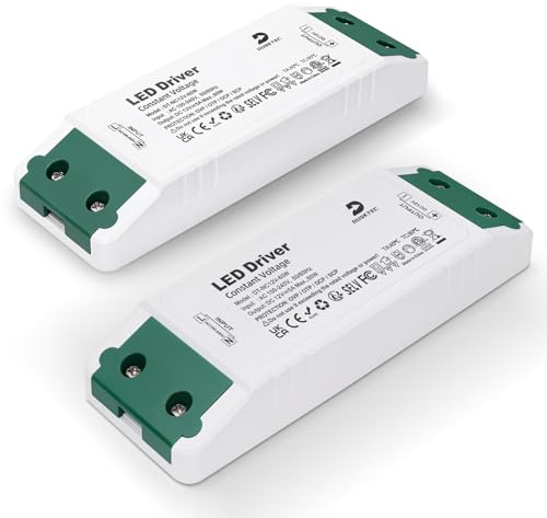 LED Trafo Transformator 230V auf 12V 60W 5A für Lichtstreifen 2er Pack | Netzteil 12V Gleichstrom, Led Treiber 5A AC/DC Konstantspannungs Power Supply Driver 220-240V 50/60hz für Lampen