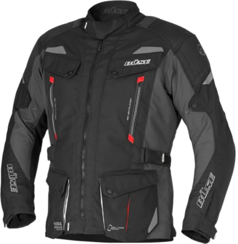 Büse Lago III Damen Motorrad Textiljacke, Schwarz, wasserdicht, winddicht, atmungsaktiv, AA zertifiziert, Level 2 Protektoren, Humax Z-Liner, Thermofutter herausnehmbar, Größe 46