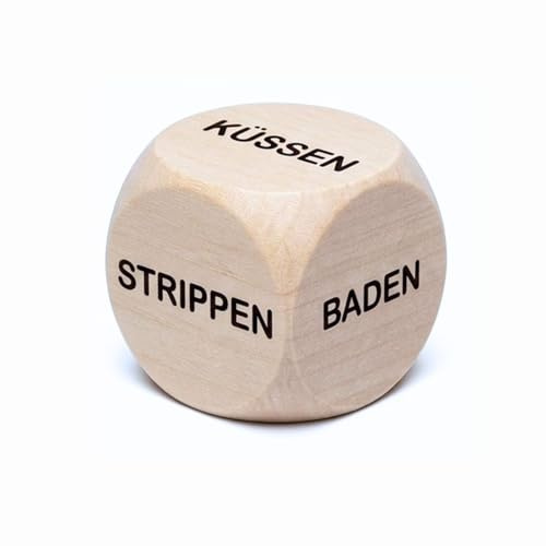 Liebeswürfel Entscheidungswürfel Spielwürfel für Paare Holzwürfel - 1 Stück - 4138